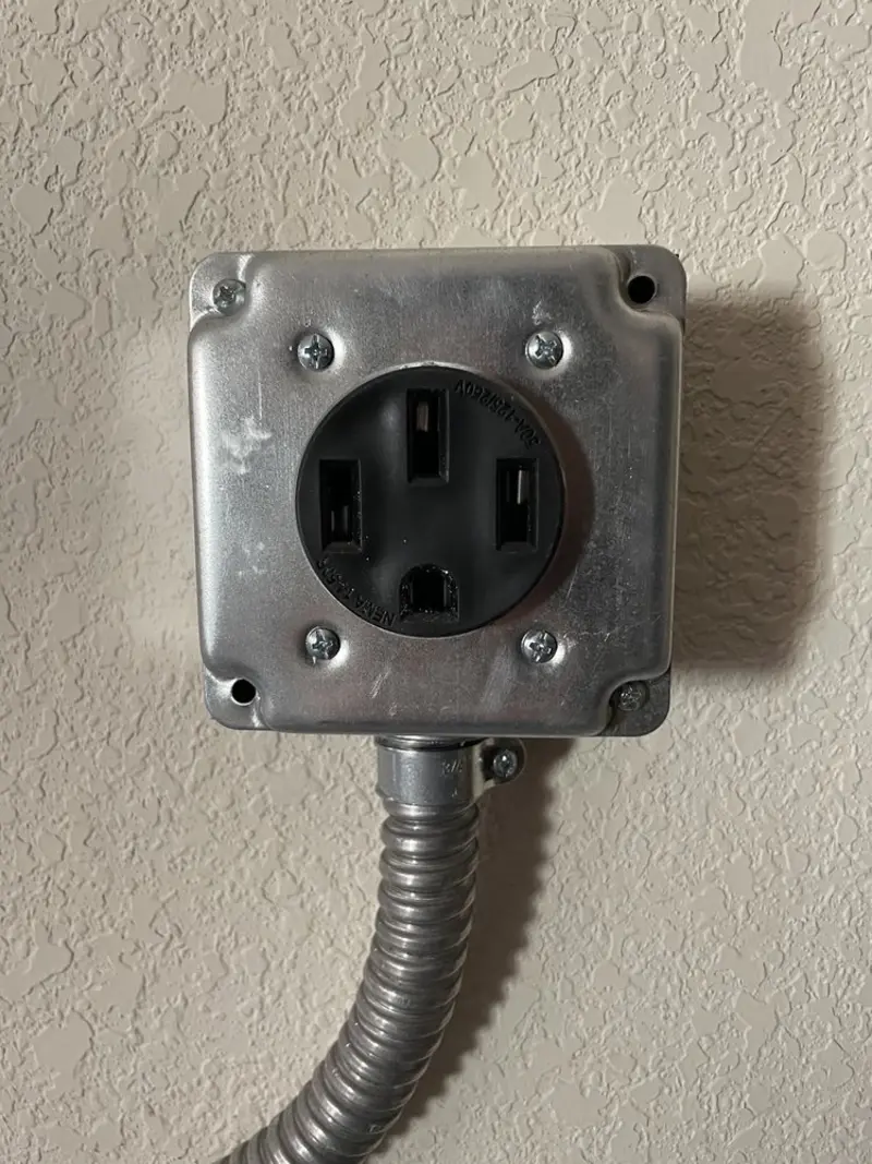 NEMA 14-50 outlet installed for Smart Home Electrical in Island Park